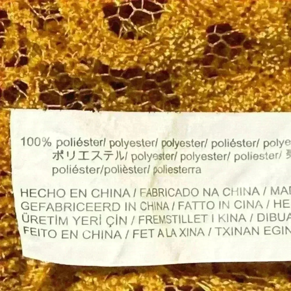 ZARA Trafaluc Mustard Lace Tee - Picture 6 of 6